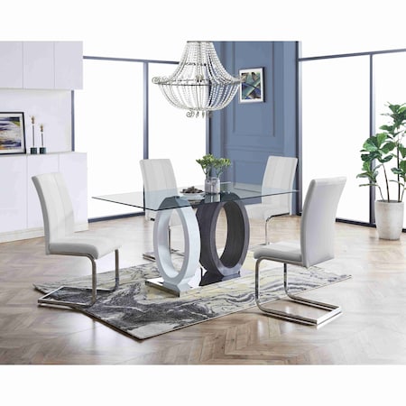 Global Furniture Usa Contemporary  D1628Dt + D915Dc White 2799